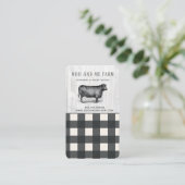 Farmhouse Style Black White Buffalo Pset Wood Visitekaartje (Staand voorkant)