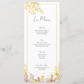 Farmhouse Style Mariage Événement Menu plat Carte (Devant)