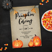 Farmhouse Style Pumpkin Carving Party Uitnodiging