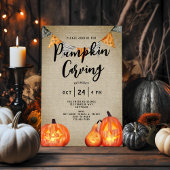 Farmhouse Style Pumpkin Carving Party Uitnodiging