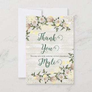 Farmhouse Tea Bridal Shower Flat Thank You Card Bedankkaart