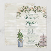 Farmhouse Tea Bridal Shower Invitation (Devant / Derrière)