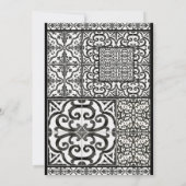 Farmhouse Tile Black White Modern Baby shower Kaart (Achterkant)