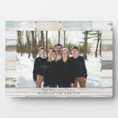 Farmhouse Wood Nom personnalisé Plaque photo (Devant)