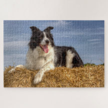 Farming Dog op Hay Bale 1014 Piece Jigzaag Puzzle