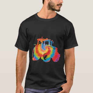 Farming Farmer Tie Dye 80s 90s  Tractor T-shirt