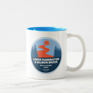 Farmington & Salmon Brook Wild & Schilderachtig ri Tweekleurige Koffiemok