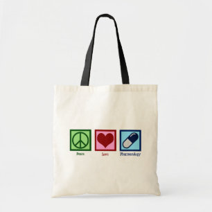 Farmocoloog Peace Love Pharmocology Tote Bag