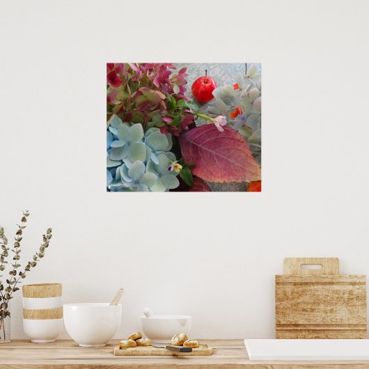 FARMphemera.com affiche "Antiquités & Hydrangea" (Cuisine)