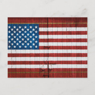 Farms   American Flag Barn Mural Briefkaart