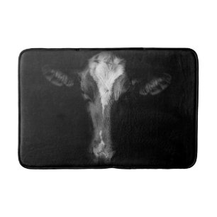 Farms   B&W Cow Head Shot Badmat
