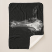 Farms | B&W Cow Head Shot Sherpa Deken (Voorkant)