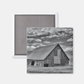 Farms | BW American Flag Barn Scene Magneet (Voorkant / Achterkant)