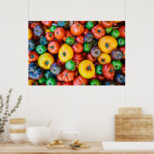 Farms Colorful Tomato Harvest Poster (Keuken)