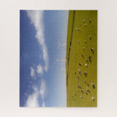Farms | Cows Near Windmill Farm Legpuzzel (Verticaal)