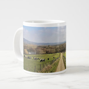 Farms English Countryside Dirt Road Extra Grote Beker