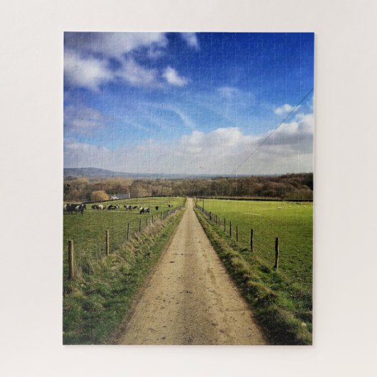 Farms English Countryside Dirt Road Legpuzzel (Verticaal)