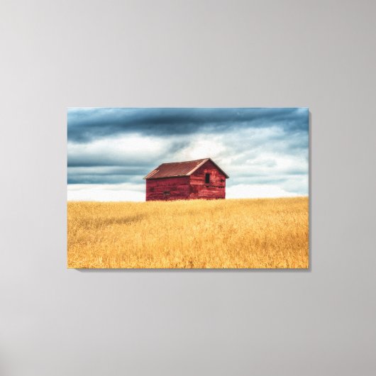 Farms | Old Red Barn Canvas Afdruk (Voorkant)