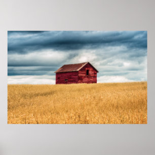 Farms Old Red Barn Poster