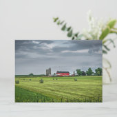 Farms Red Barn & Silo in Spring Bedankkaart (Staand voorkant)