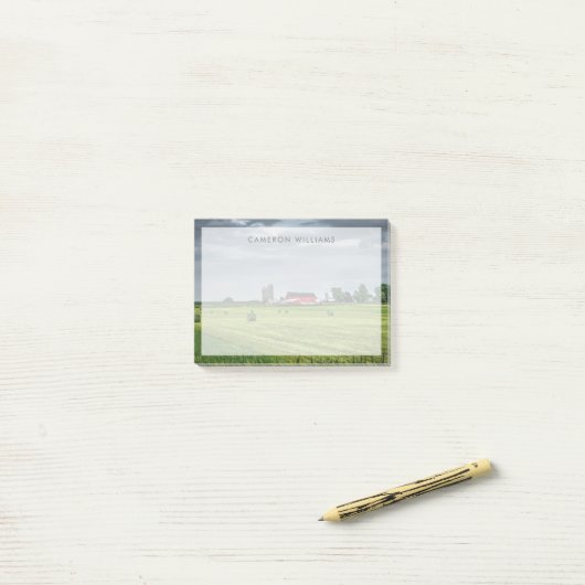 Farms Red Barn & Silo in Spring Post-it® Notes (Op bureau)