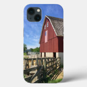 Farms | Red Barn With American Flag Case-Mate iPhone Case (Achterkant)