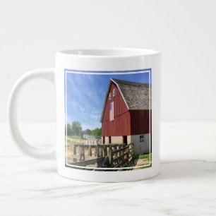Farms Red Barn With American Flag Extra Grote Beker
