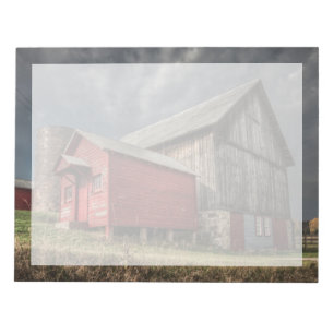 Farms Red Wooden Barn in Michigan Notitieblok