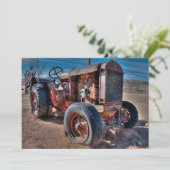 Farms | Rusty Antique Tractor Bedankkaart (Staand voorkant)