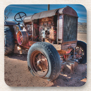 Farms Rusty Antique Tractor Bier Onderzetter