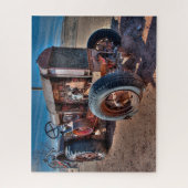 Farms | Rusty Antique Tractor Legpuzzel (Verticaal)