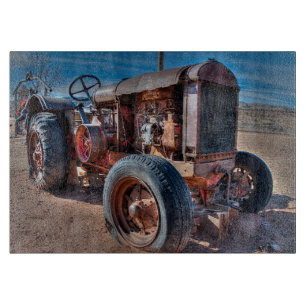 Farms Rusty Antique Tractor Snijplank