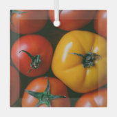 Farms Shiny Red & Yellow Tomatoes Glas Ornament (Voorkant)