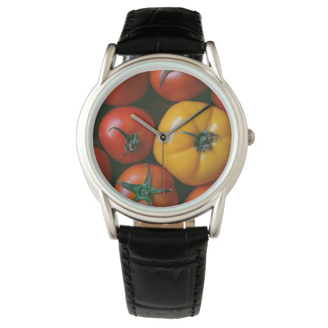 Farms | Shiny Red & Yellow Tomatoes Horloge (Voorkant)