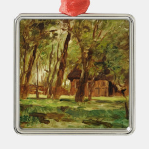 Farmstead under Trees Metalen Ornament
