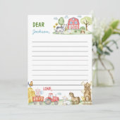 Farmyard Animals Time Capsule Note Bericht Kaart (Staand voorkant)