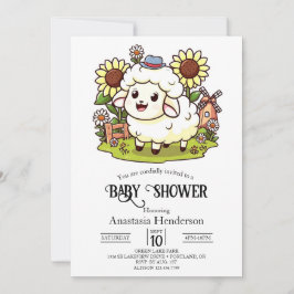 Farmyard Dreamy Sheep Baby shower Kaart