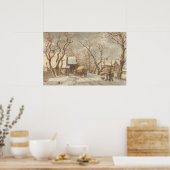 Farmyard en hiver - Jacob Cats Fine Art Poster (Cuisine)