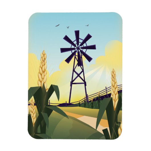 Farmyard en windmolen magneet (Verticaal)