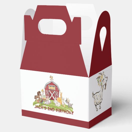 Farmyard Fun Favor Box Bedankdoosjes (Geopend)