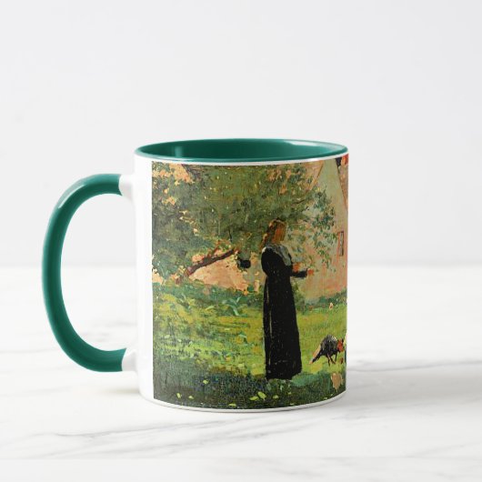 Farmyard Scene, beroemd kunstwerk van Winslow Home Mok (Links)