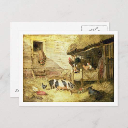 Farmyard Scene Briefkaart (Voorkant / Achterkant)