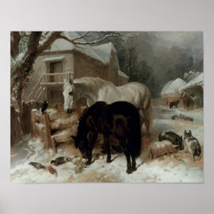 Farmyard Scene Poster