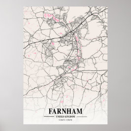 Farnham - Verenigd Koninkrijk Neapolitan City Map Poster