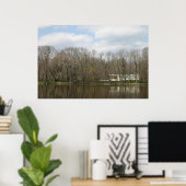 Farnsworth House, River Reflection Poster (Thuiskantoor)