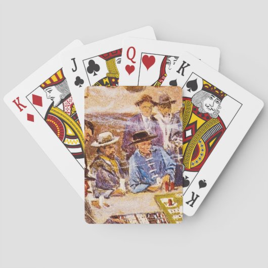 Faro-indeling in Mint Saloon_Groot Kunstwerk Speelkaarten (Achterkant)