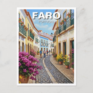 Faro Portugal Algarve Reizen Briefkaart