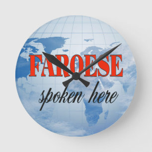 Faroese sprak hier troebele aarde ronde klok