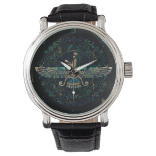 Farohar - Faravahar - Fravashi Marble en Gold Horloge