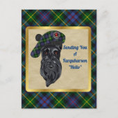 Farquharson Clan Badge & Carte Postale Tartan (Devant)